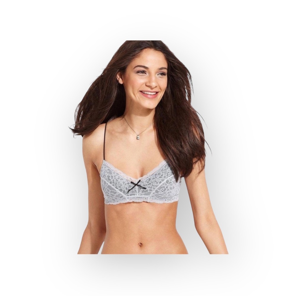 new Honeydew Intimates ❂ Elegance Lace Bra ❂ Black with White Lace Overlay ❂ L